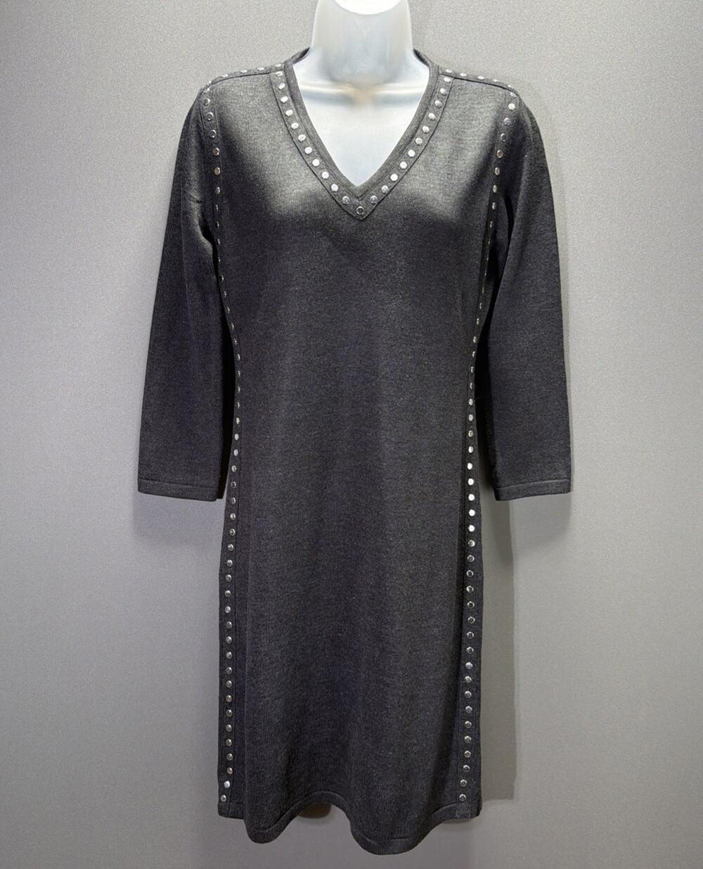 Marc New York-Andrew Marc Stud Trim Sweater Dress Size Small